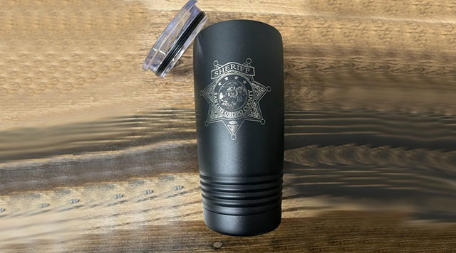 Custom Sheriff's Office 20 oz. Stainless Steel Polar Camel