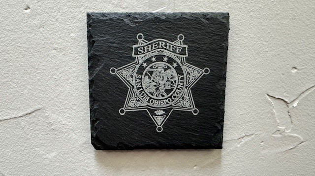 Custom Sheriff's Office 4" x 4" Square Coaster 